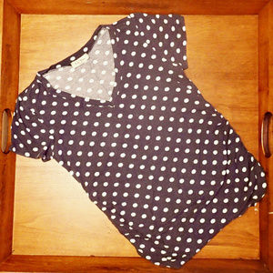 Maternity Polka Dot Shirt Navy Blue
